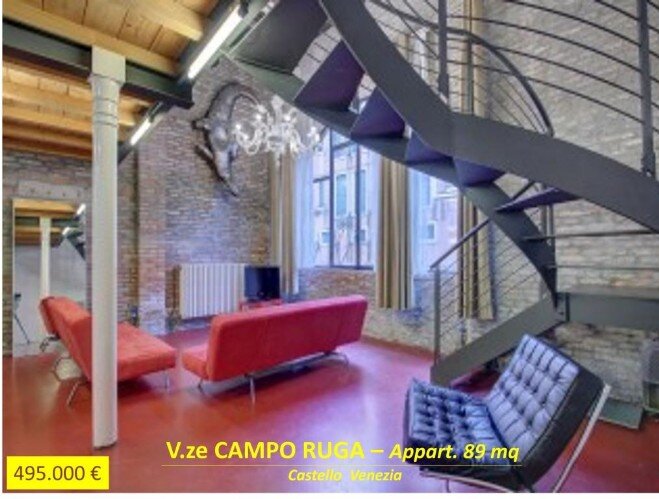 Venise Castello Campo Ruga loft style industriel 89 mq 520000€