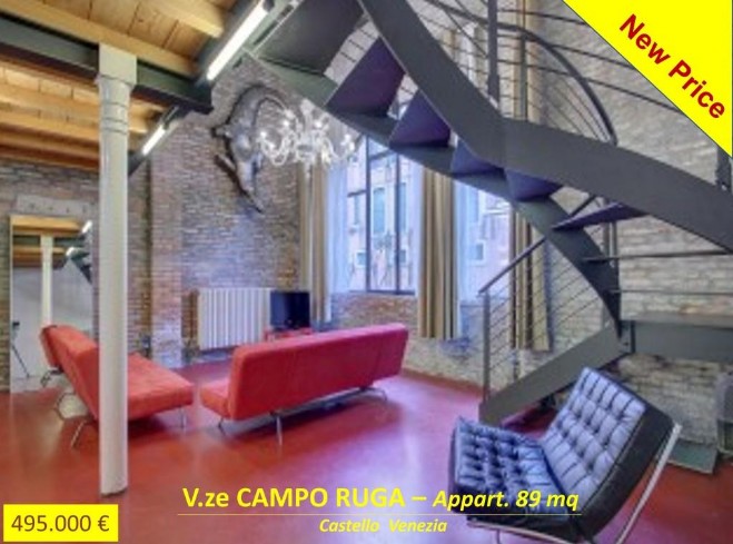 Venezia Campo Ruga loft stile industriale 89 mq 520000€